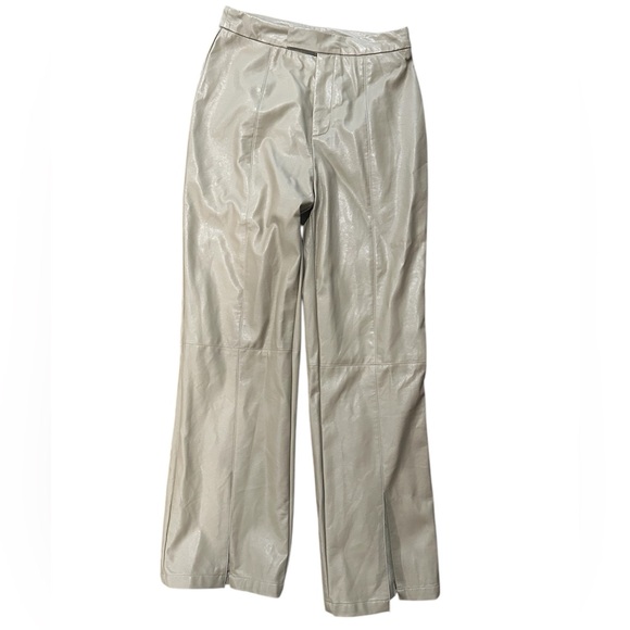 Kahki Leather Trousers - Picture 1 of 4